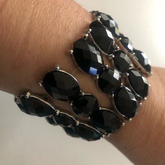 Set of 3 plus size stretch bracelets - Picture 3 of 4